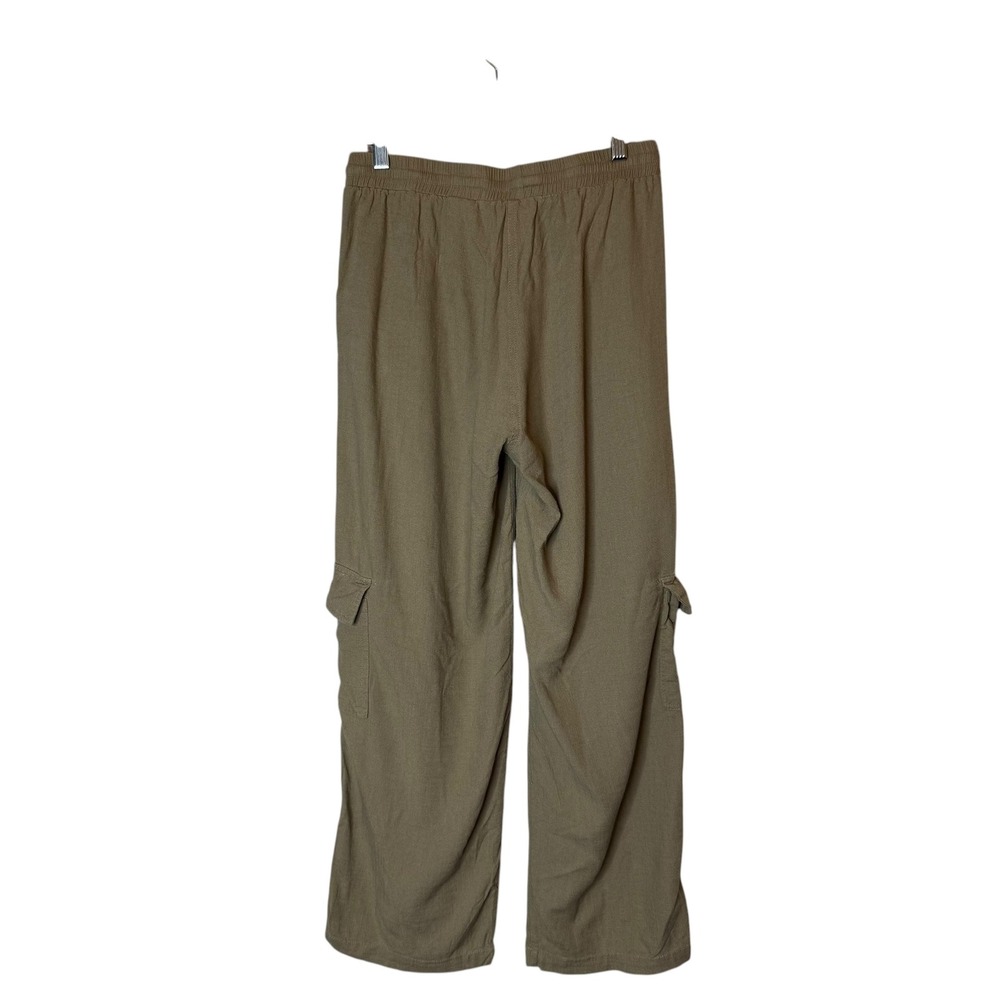 Paparazzi Linen Cargo Pants Embroidered Boho Resort Wear Lagenlook Coastal sz S - Picture 4 of 5